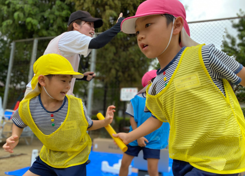 福岡市早良区有田のアン・シャーリーこども園と栄光保育園の運動会の写真